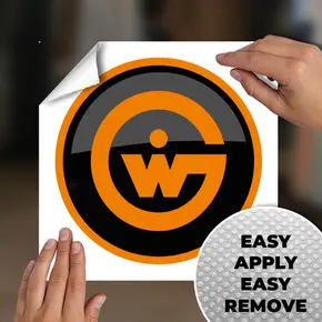Window Graphics - External Apply, Facing Externally - Solid White Sticker - Easy Apply
