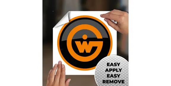 Window Graphics - External Apply, Facing Externally - Solid White Sticker - Easy Apply
