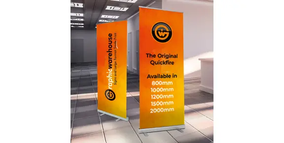 Roll Up & Pull Up Banner Stands - Reskins - Single Sided - 1000mm Wide - Expand Quickscreen 3