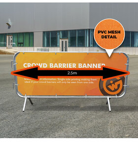 2.5m Pedestrian Barrier Banners
