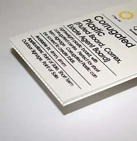Plastic Flute Board Printing - Fluteboard / Polypropylene (Correx)